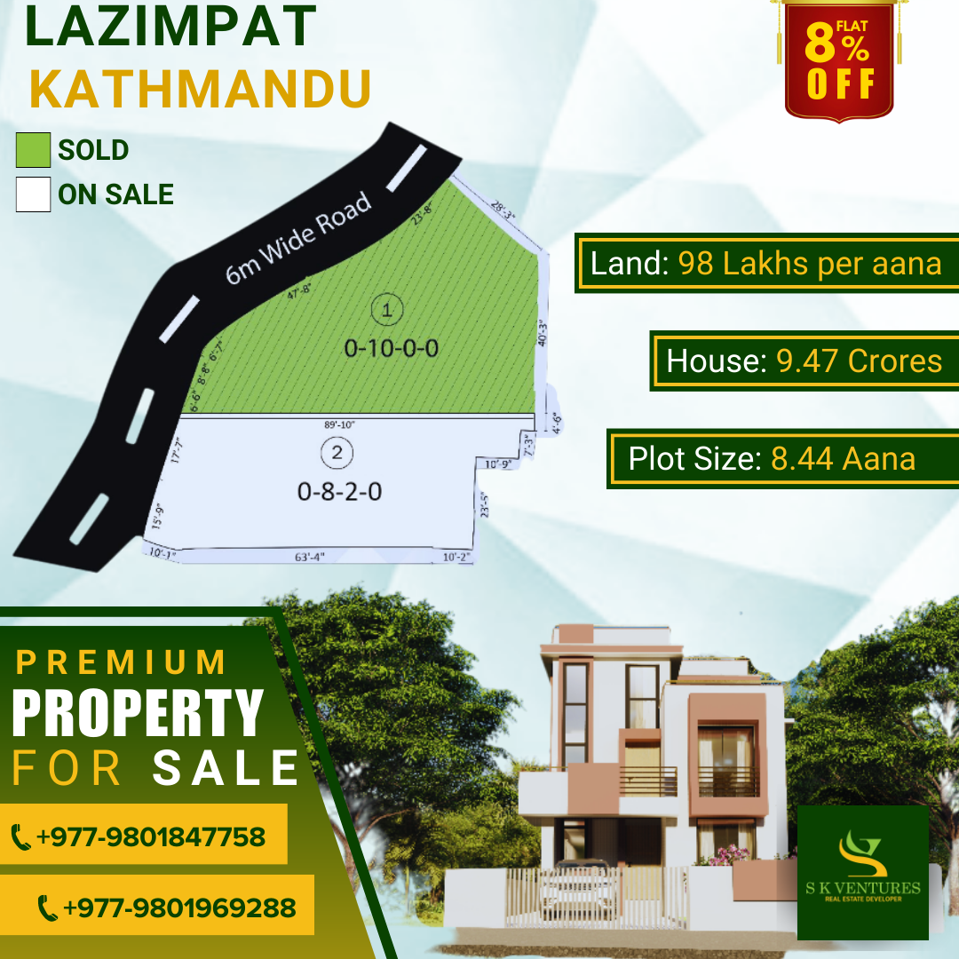 8.5 aana land for sale in Lazimpat Kathmandu