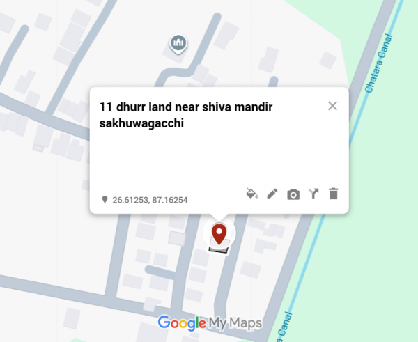 LAND ON INARUWA SAKHUWAGACCHI CHOWK