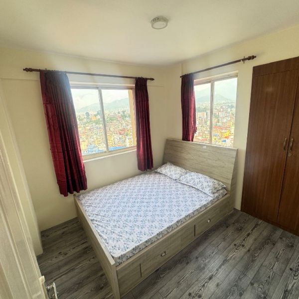  1bhk bright scenic top floor southeast faced Furnished Apartment rent at Hattiban Lalitpur! 