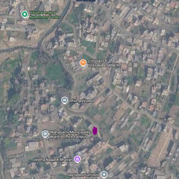 Lalitpur Mahalaxmi Ward No 7. area ma 2 side 20/20 road, 4.24 anna ko jagga on Sale. contact in interested.