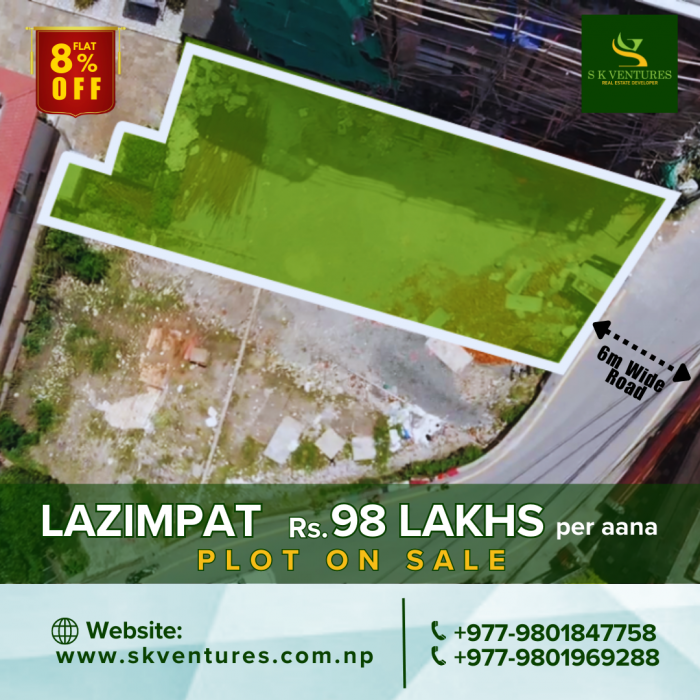 8.5 aana land for sale in Lazimpat Kathmandu