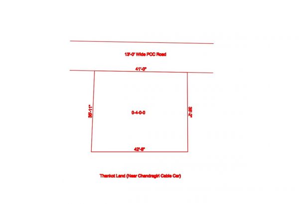 4 Aana land piece for sale at Thankot, Near Chandragiri Cable Car Chowk