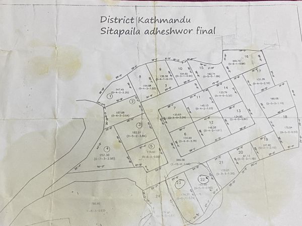 Resident land in Sitapaila with the view of Kathmandu