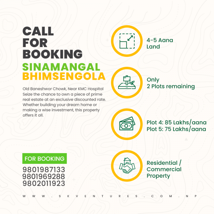 Residential plots of land for sale in Bhimsengola, Sinamangal