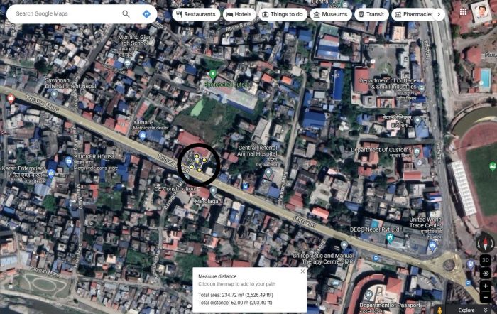 8 ana land sale in tripureshor main road