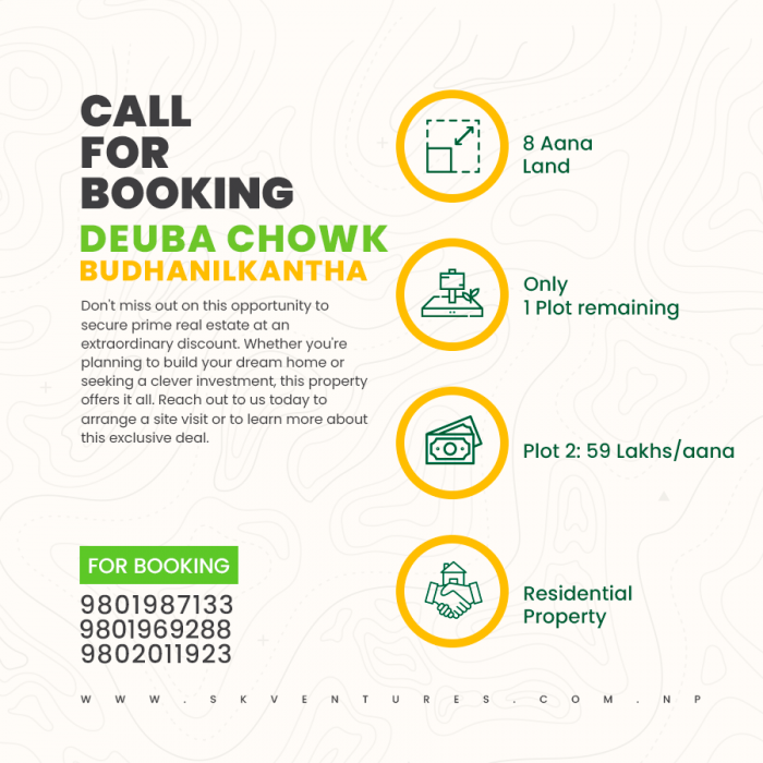 Exclusive  plot with housing facility at Deuba Chowk Budhanilkantha